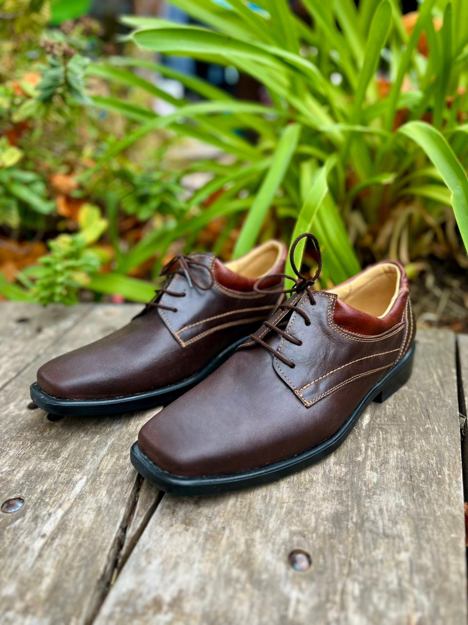 Zapato hombre Arturo cuero chocolate