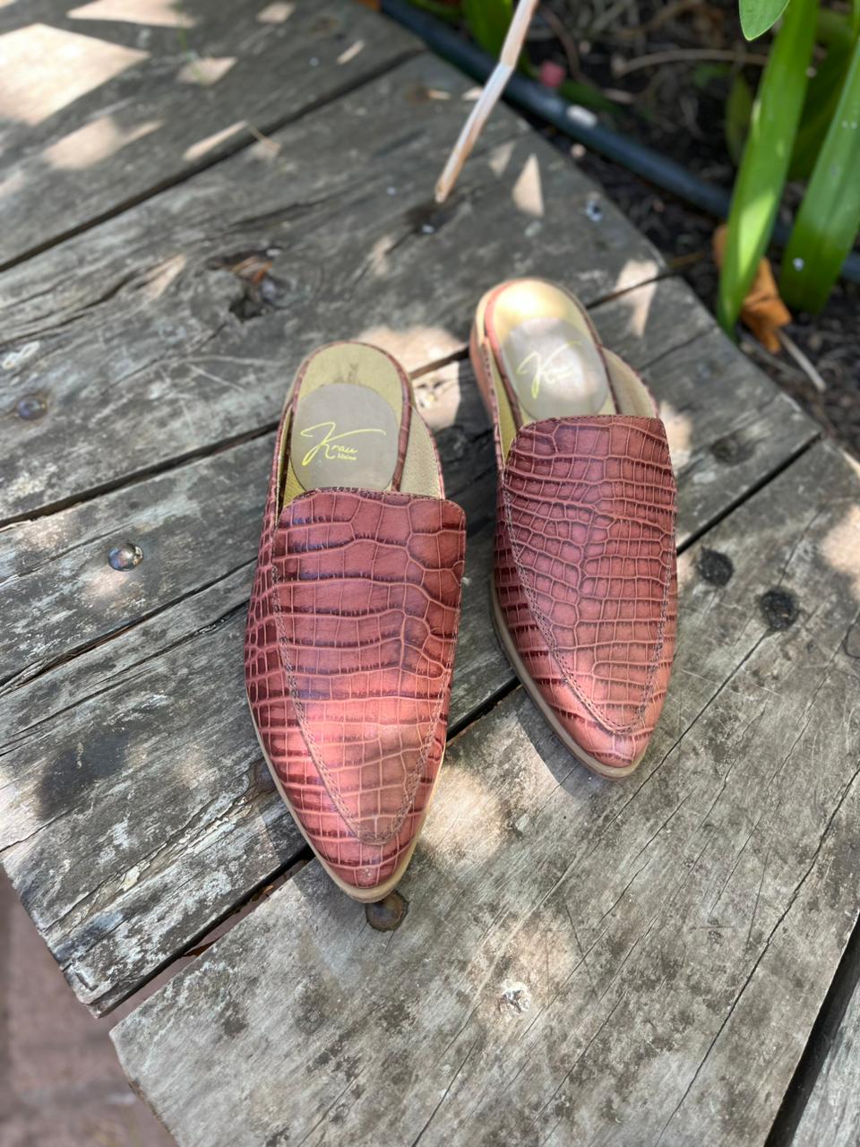 Puntilla treisy cuero serp rosado