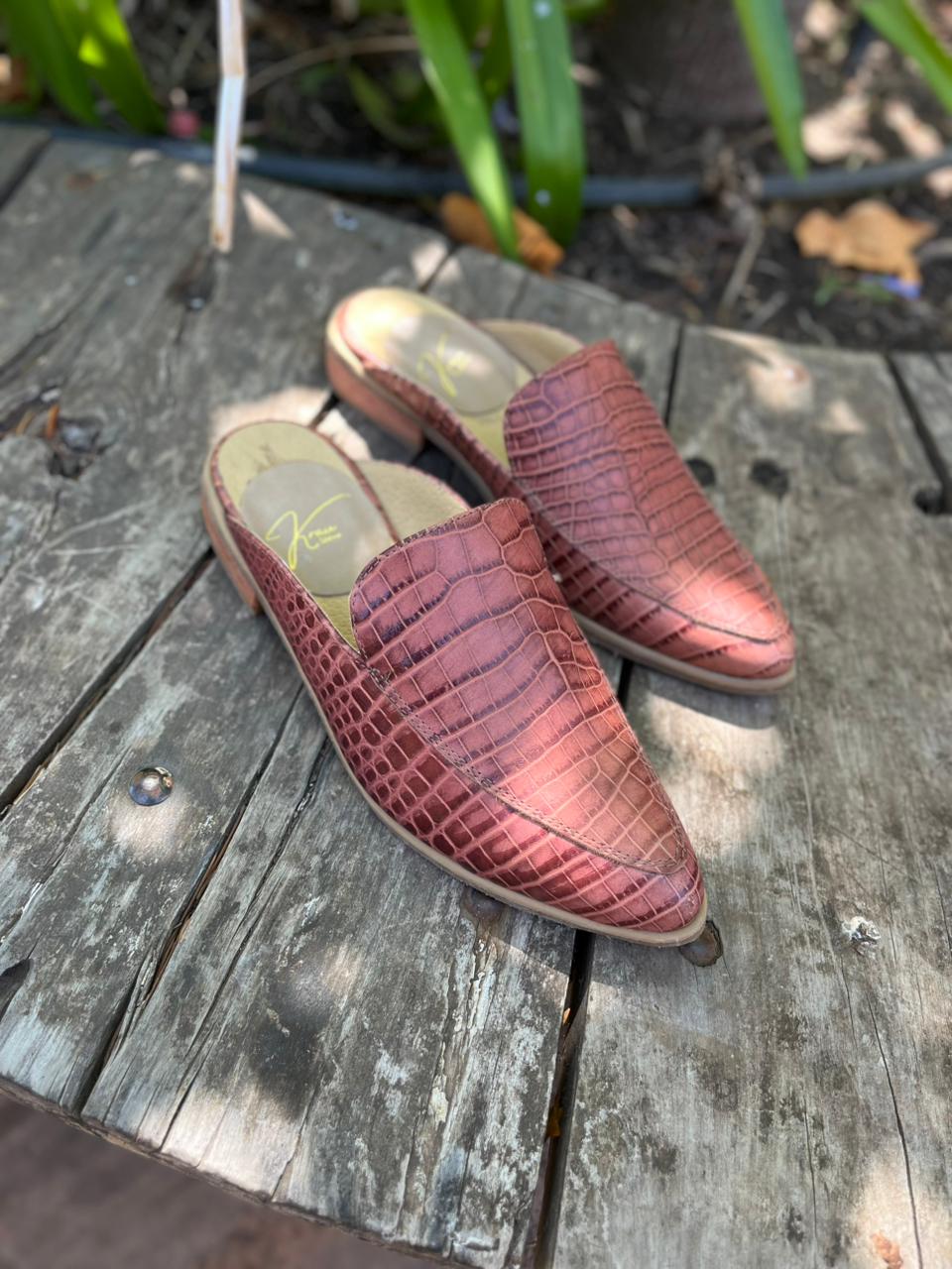 Puntilla treisy cuero serp rosado